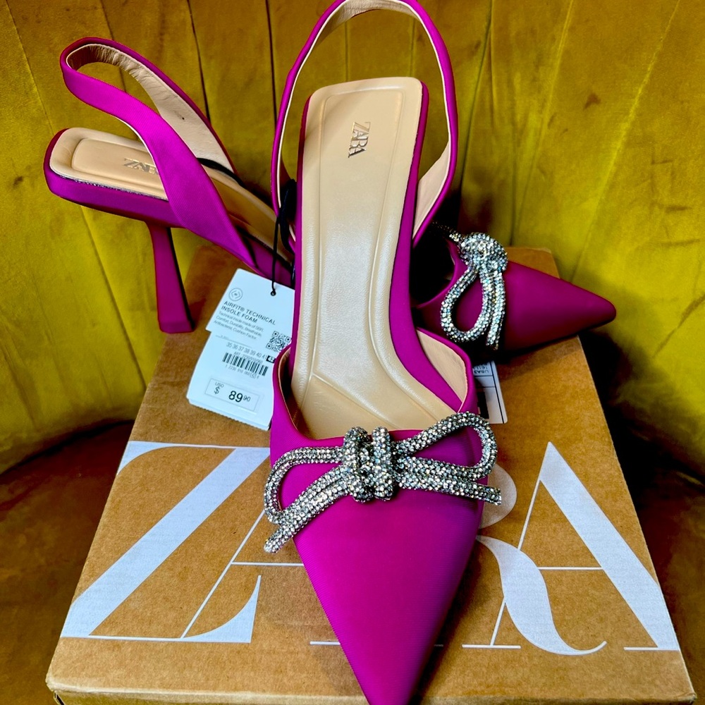 Zara Pink/Purple Slingbacks